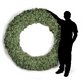 Brite Ideas Decorating 108 in. Commercial Pre lit Christmas Wreath Multicolor  