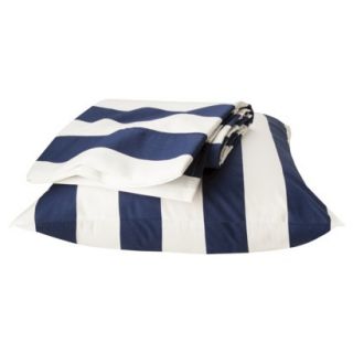 Circo Rugby Stripe Sheet Set   Navy Blue/White (Twin)