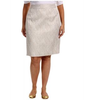Calvin Klein Plus Size Pencil Skirt Womens Skirt (Bone)