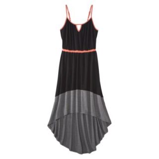 Merona Petites Sleeveless High Low Maxi Dress   Black/Mango XLP