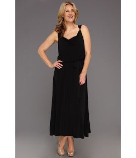 Calvin Klein Plus Size Maxi Dress w/ Hardware Womens Dress (Black)