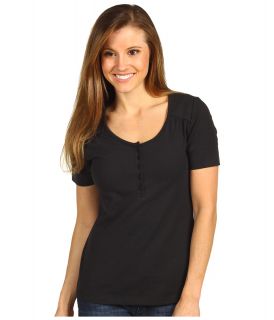 Royal Robbins Essential Henley S/S Womens T Shirt (Black)