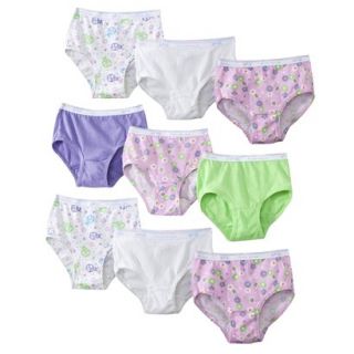 Fruit Of The Loom Girls 9 pack Brief Underwear   Assorted Colors 12