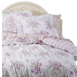 Simply Shabby Chic Essez Floral Duvet Set   White/Pink(King)