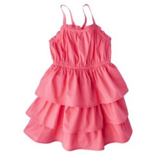 Cherokee Infant Toddler Girls Sleeveless Ruffle Dress   Fruit Punch Pink 12 M