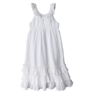 Cherokee Infant Toddler Girls Ruffle Maxi Dress   White 12 M