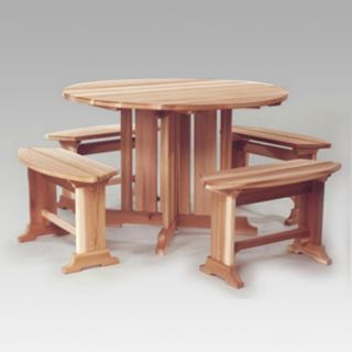 All Things Cedar Cresto Picnic Table Set Multicolor   RT45U