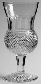 Edinburgh Crystal Thistle (Plain) Water Goblet   Plain,No Flower,Cross Hatch,Pan