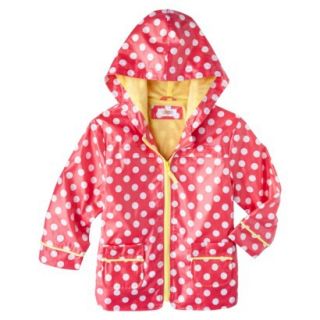 Circo Infant Toddler Girls Polka Dot Raincoat   Pink 12 M