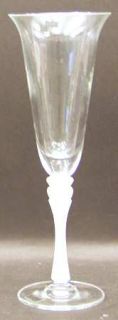 Mikasa Deco (White Frosted Stem) Fluted Champagne   26310,White Frosted Stem,Cle