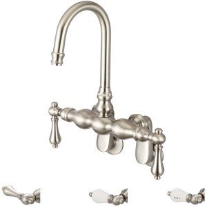Water Creation F6 0015 02 CL Vintage Classic Adjustable Spread Wall Mount Tub Fa
