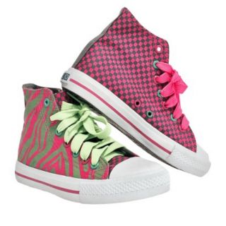 Girls Xolo Shoes Hot Z High Top Canvas Sneakers   Pink 4