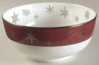 Wedgwood Sterling Holidays Red 8 Salad Serving Bowl, Fine China Dinnerware   Si