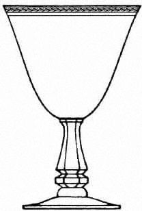 Tiffin Franciscan Silver Wreath Tif Stem #17477(Plat Trim) Water Goblet   Stem #