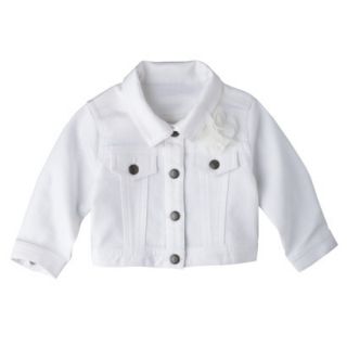 Genuine Kids from OshKosh Newborn Girls Denim Jacket   Fresh White NB