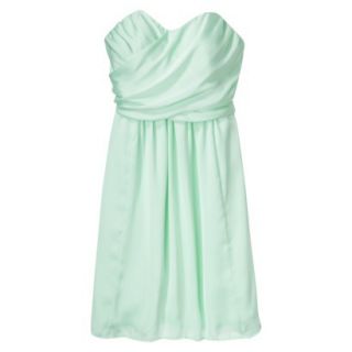 TEVOLIO Womens Plus Size Satin Strapless Dress   Cool Mint   24W
