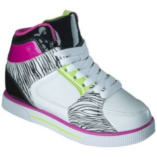 Girls Xhilaration Greta High Top Sneaker Wedge   Black/White 13