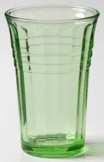 Hazel Atlas Moderntone Green Flat Juice Glass   Green,Depression Glass,Ribs&Band