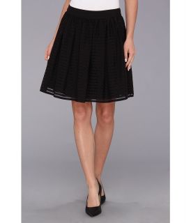 Calvin Klein Stripe A Line Skirt Womens Skirt (Black)