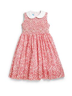 Anavini Toddlers & Little Girls Smocked Floral Dress   Pink White