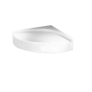 Swanstone CS1616 010 Universal Corner Mount Solid Surface Shower Seat in White