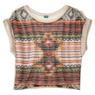 Xhilaration Juniors Tribal Printed Sweater   Orange M(7 9)