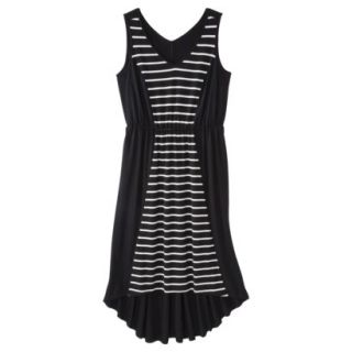 Pure Energy Womens Plus Size Sleeveless Maxi Dress   Black/White 2X