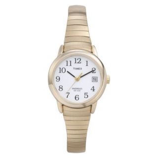 Timex Lady Large Numbers Watch with Date and expansion Band   Gold