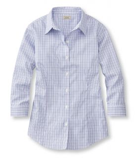 Pinpoint Oxford Shirt, Three Quarter Sleeve Check