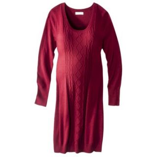 Liz Lange for Target Maternity Long Sleeve Cable Sweater Dress   Cherry Red L