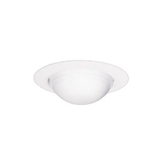 Halo 172PS Recessed Lighting Trim, 6 Line Voltage Glass Dome Shower Trim White with Frosted Glass Dome