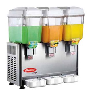 Fleetwood Twin Cold Beverage Dispenser w/ (3) 3 Gal Capacity, Stainless Valves
