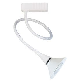 Elco Lighting ET542W Track Lighting, Low Voltage Solid Shade Goose Neck Track Fixture White