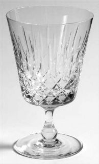 Edinburgh Crystal Appin (Cut) Water Goblet   T601, Vertical Cut, Crisscross Cut