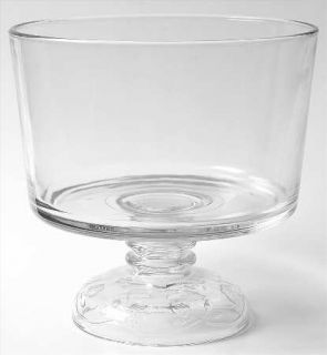 Anchor Hocking Savannah Clear Trifle Bowl   Pressed,Floral Design,Giftware,Clear