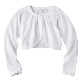 Cherokee Infant Toddler Girls Cropped Cardigan   White 4T