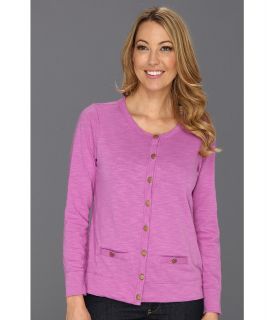 Caribbean Joe Long Sleeve Button Front Cardigan Womens Sweater (Pink)