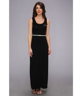 Calvin Klein Belted Rayn Maxi Dress CD4N11X3 Womens Dress (Black)