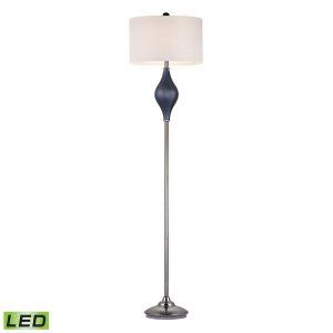 Dimond Lighting DMD D2523 LED Chester Navy Blue Glass Floor Lamp with White Shad