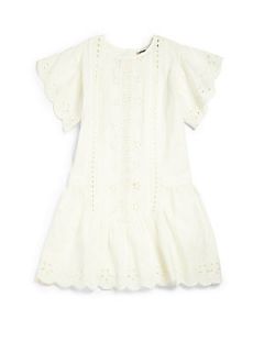 Stella McCartney Kids Toddlers & Little Girls Eyelet Dress   White