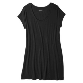 Mossimo Supply Co. Juniors Plus Size Short Sleeve Tee Shirt Dress   Black 2