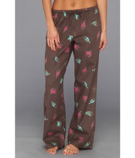 Life is good Flannel Sleep Pant Womens Pajama (Brown)