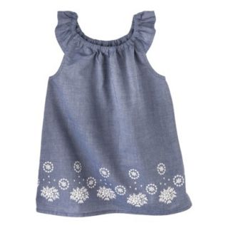 Genuine Kids from OshKosh Infant Toddler Girls Embroidered Tank   Denim Blue 3T