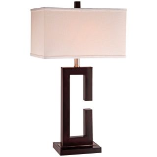 Anthony California Inc Neria M1456/123 Metal Table Lamp with Wood Accent