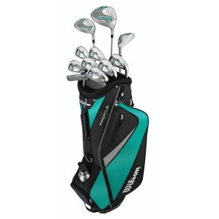 Wilson Profile Hl Ladies Golf Club Set (Blue/Green, black Left or right handed Right Materials Polyester, steel Distance engineered for womens swing speeds Lightweight components deliver higher launch All graphite shafts and cart bag included Soft all w