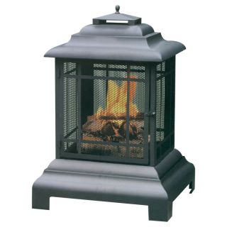 Uniflame Black Stainless Steel Outdoor Firehouse   WAF501CS
