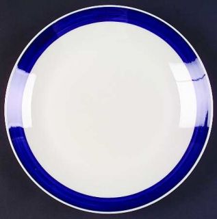 Gibson Designs Basic Living Iii Cobalt (Blue & White) Dinner Plate, Fine China D