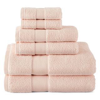 Liz Claiborne MicroCotton Bath Towels, Pearl Rose