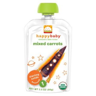 Happy Baby Organic Baby Food Stage 1 Mixed Carrots 3.5oz (16 Pack)