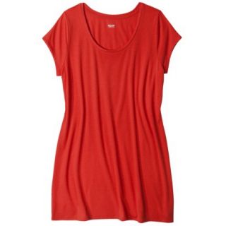 Mossimo Supply Co. Juniors Plus Size Short Sleeve Tee Shirt Dress   Coral 4